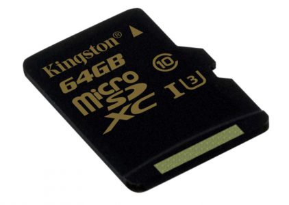 Американська компанія Kingston Digital представила нову карту пам'яті SDCG формату microSD Kingston Gold UHS-I Speed ​​Class 3 (U3), призначену для запису Ultra HD відео, що знімаються за допомогою сучасних високорівневих дронів і екшн-камер