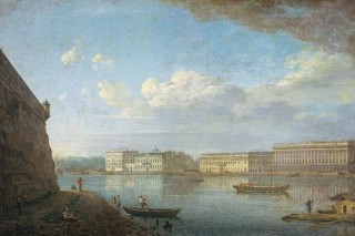 Вид Палацовій набережній від Петропавлівської фортеці
